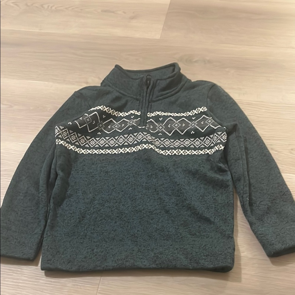 Sonoma Supersoft Dark Green quarter zip holiday pullover 6